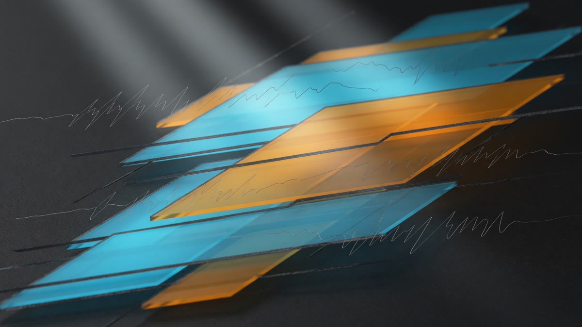 Abstract technical workbench illustration